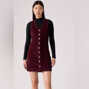 Levi's Deep Red Corduroy Mini Dress